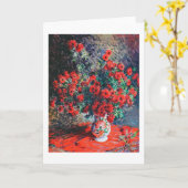 Roter Chrysanthemum, Monet Karte (Gelbe Blume)