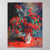 Roter Chrysanthemum, Monet Poster (Vorne)