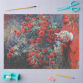 Roter Chrysanthemum, Monet Seidenpapier (Basteln)