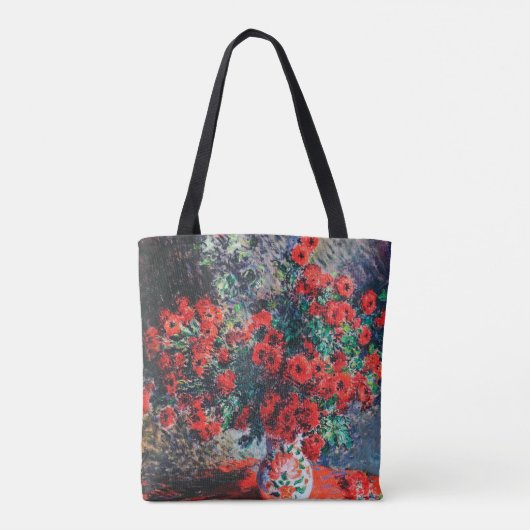 Roter Chrysanthemum, Monet Tasche (Rückseite)