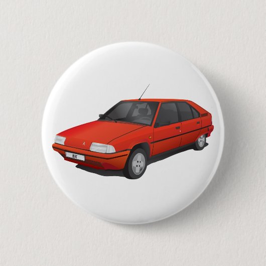 roter Citroën BX Button (Vorderseite)