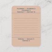 Roter Clay Stone Marokkanisch - Visitenkarte Telefonnummerkarte (Rückseite)