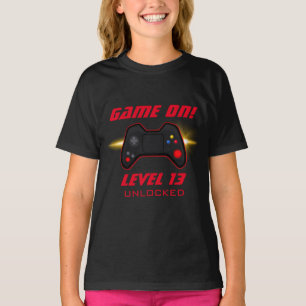 Roter Controller-T - Shirt für Videospiele Geburts