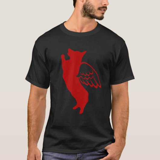 Roter Corgi-Hund Engel T-Shirt (Vorderseite)
