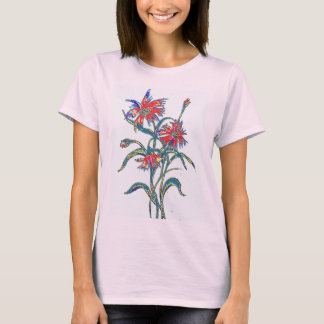 Roter Cornflowers-T - Shirt