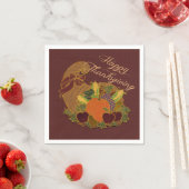 Roter Cornucopia Erntedank Napkins Serviette (Beispiel)