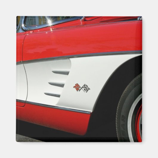 Roter Corvette - Magnet (Vorne)
