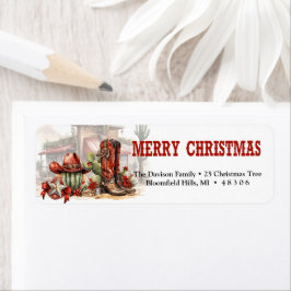 Roter Cowboystiefel aus rustikalem Western und Wei