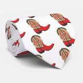 Roter Cowboystiefel Krawatte (Gerollt)