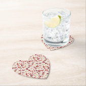 Roter Creme-Leoparden-Tierdruck Untersetzer (Vor Ort)