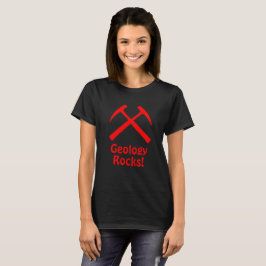 Roter Crossed Rock Hammers T - Shirt mit Text