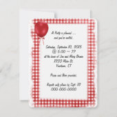 Roter Cup Drink Party Einladung (Rückseite)