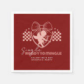 Roter Cupid Single Valentinstag Party Serviette (Vorderseite)