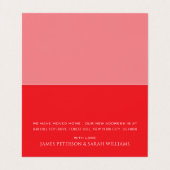 Roter Dachboden, Änderung der Adresskarte Visitenkarten (Innenseite Aufgefaltet)