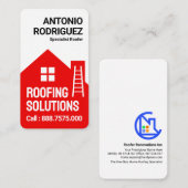 Roter Dachboden Gebäude Dachservice Visitenkarte (Vorne/Hinten)