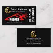 Roter Dachdecker Gebäude Builder Visitenkarte (Vorne/Hinten)