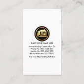 Roter Dachdecker Gebäude Dachdeckerdach Visitenkarte (Rückseite)