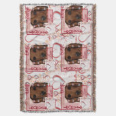 Roter Dachshund Decke (Vorderseite Vertikal)