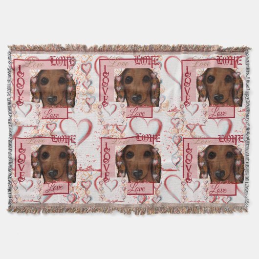 Roter Dachshund Decke (Vorderseite)