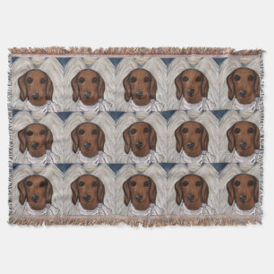 Roter Dachshund Decke