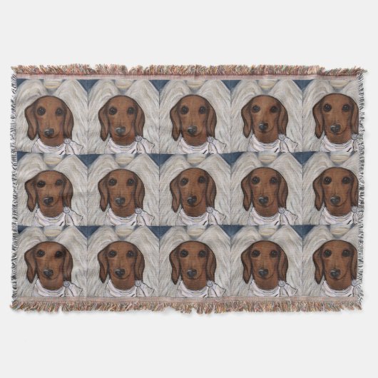 Roter Dachshund Decke (Vorderseite)