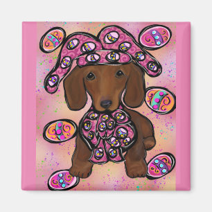 Roter Dachshund Doxie Magnet