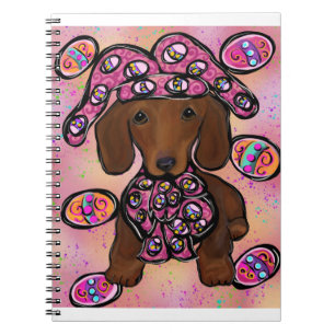 Roter Dachshund Doxie Notizblock