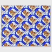 Roter Dachshund Engel Geschenkpapier (Flach)