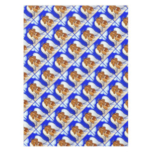 Roter Dachshund Engel Tischdecke