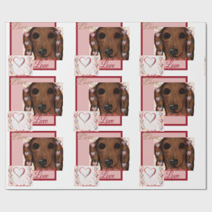 Roter Dachshund   Geschenkpapier