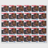 Roter Dachshund Geschenkpapier (Flach)