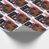 Roter Dachshund Geschenkpapier (Ecke)