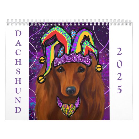 Roter Dachshund Kalender (Titelbild)