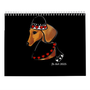 Roter Dachshund  Kalender