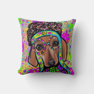 ROTER DACHSHUND KISSEN