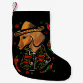 Roter Dachshund Kleiner Weihnachtsstrumpf (Vorderseite)
