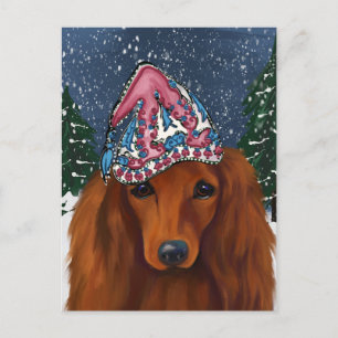 ROTER DAChSHUND Postkarte