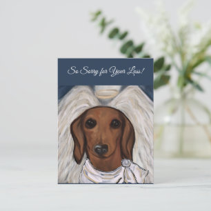 Roter Dachshund Postkarte