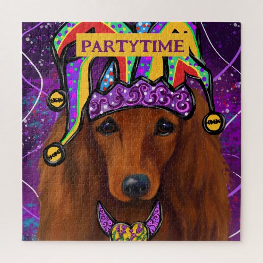 ROTER DACHSHUND PUZZLE (Vertikal)