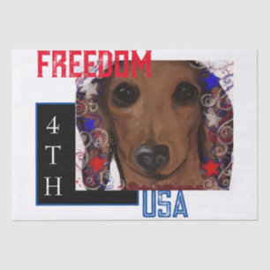Roter Dachshund Seidenpapier