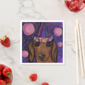 Roter Dachshund Serviette (Beispiel)