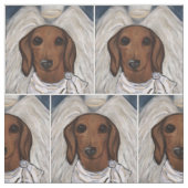 Roter Dachshund Stoff (Muster)