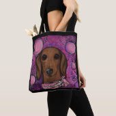 Roter Dachshund Tasche (Von Nahem)