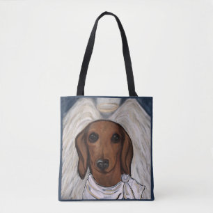 Roter Dachshund Tasche