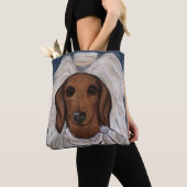 Roter Dachshund Tasche (Von Nahem)