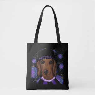 Roter Dachshund Tasche