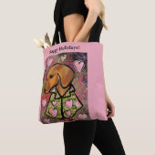 Roter Dachshund Tasche (Von Nahem)