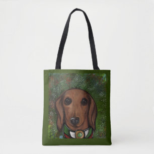 Roter Dachshund Tasche