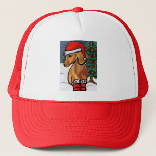 Roter Dachshund Truckerkappe