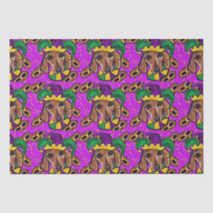 ROTER DACHSUND      SEIDENPAPIER